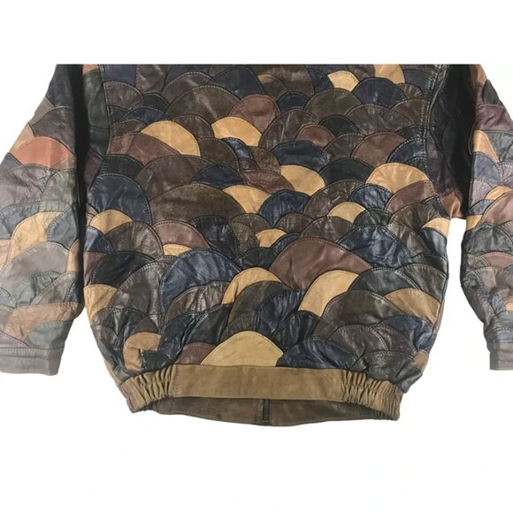 Asorcueros Mens Multicolor Collared Long Sleeve Pockets Full Zip Jacket Size M - Picture 10 of 10